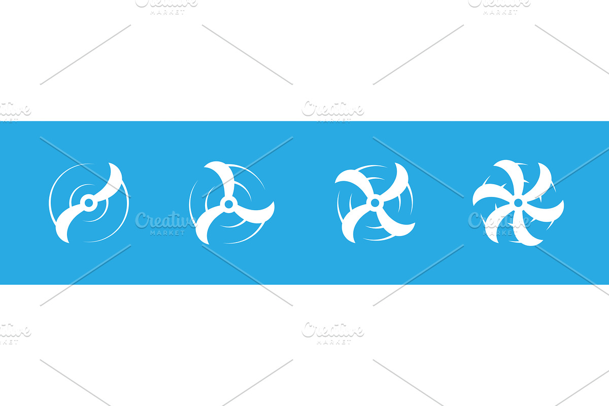 Airplane propellers with dynamic, a Transportation Illustration by GraphiShop