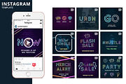 Neon Animated Template, a Social Media Template by Brandspark Mini (Thumbnail 1 of 2)