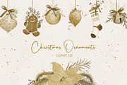 Christmas Ornaments Clipart, a Decorative Illustration by Maggie Stilwell Design (Thumbnail 1 of 10)