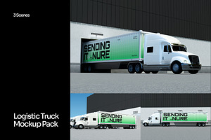 Logistic Truck Mockup