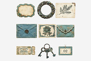 Patina Blue Vintage Ephemera PNG, a Seasonal Illustration by Tanya Kart (Thumbnail 11 of 15)