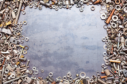 nuts and bolts square frame, an Industrial Photo by Gladkov photography