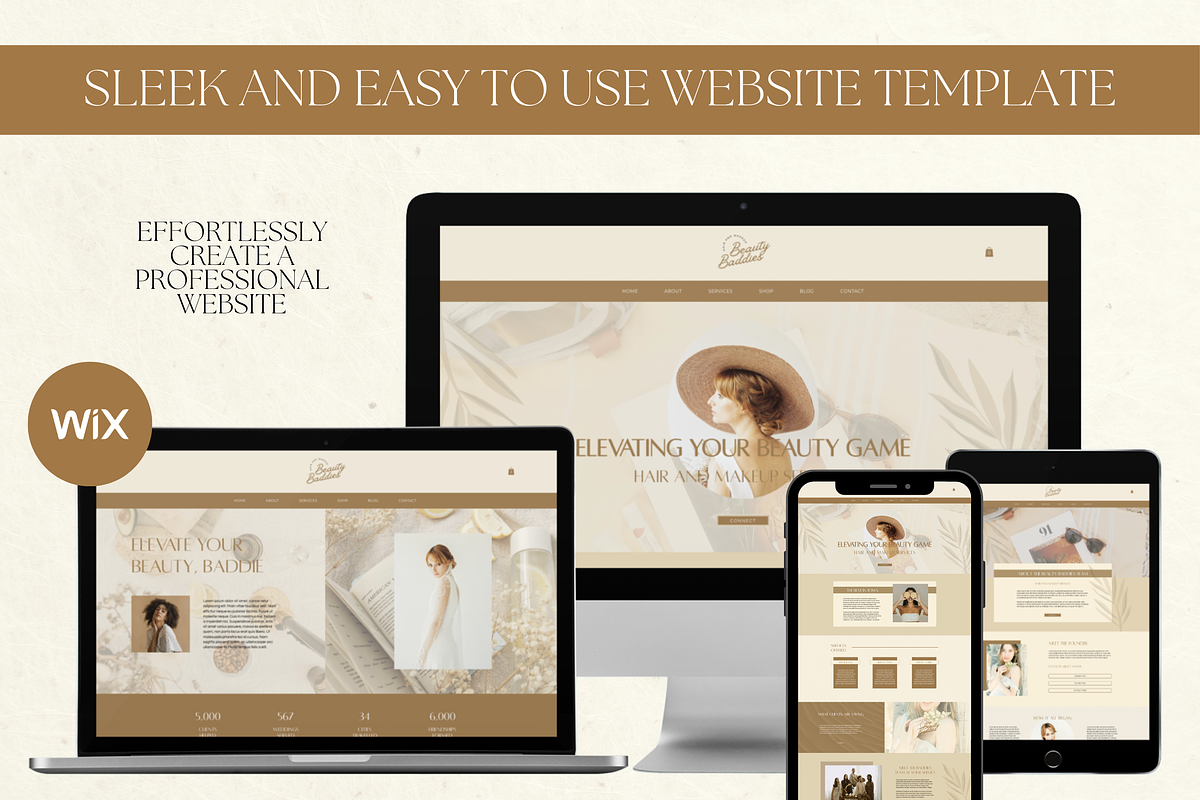 Wix Website Template Small Business, a Wix Template by Branding Babe Co. (Photo 2 of 10)