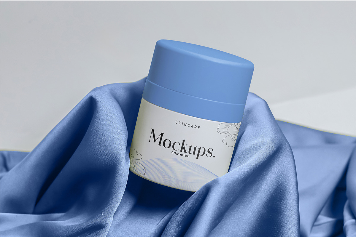 Cosmetic Jar & Box Packaging Mockup, a Packaging Mockup by Assyat (Photo 13 of 22)