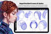 Fantasy Hair Stamp Procreate Brushes, a Brush Add-On by Selentaori Studio (Thumbnail 7 of 12)
