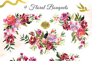 Watercolor flowers. Floral elements, a Decorative Illustration by Julycolor (Thumbnail 2 of 9)