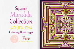 Square mandalas collection, a Brushes & More by dnapslvsk