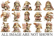 Whimsical Fall Autumn Bunny Clipart, a Seasonal Illustration by Canvas Craft (Thumbnail 4 of 10)