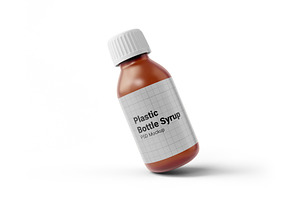 Plastic Bottle Syrup Mockup Set