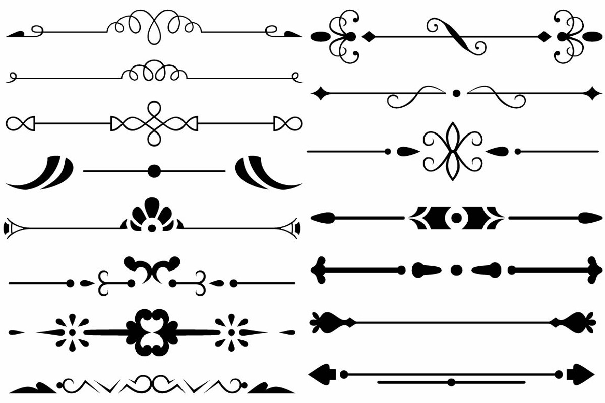 Vector set ornaments 35, a Pattern Graphic by LineworkStock