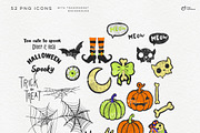 Halloween Bundle png, Hand-drawn, a Graphic by ollalya (Thumbnail 3 of 11)