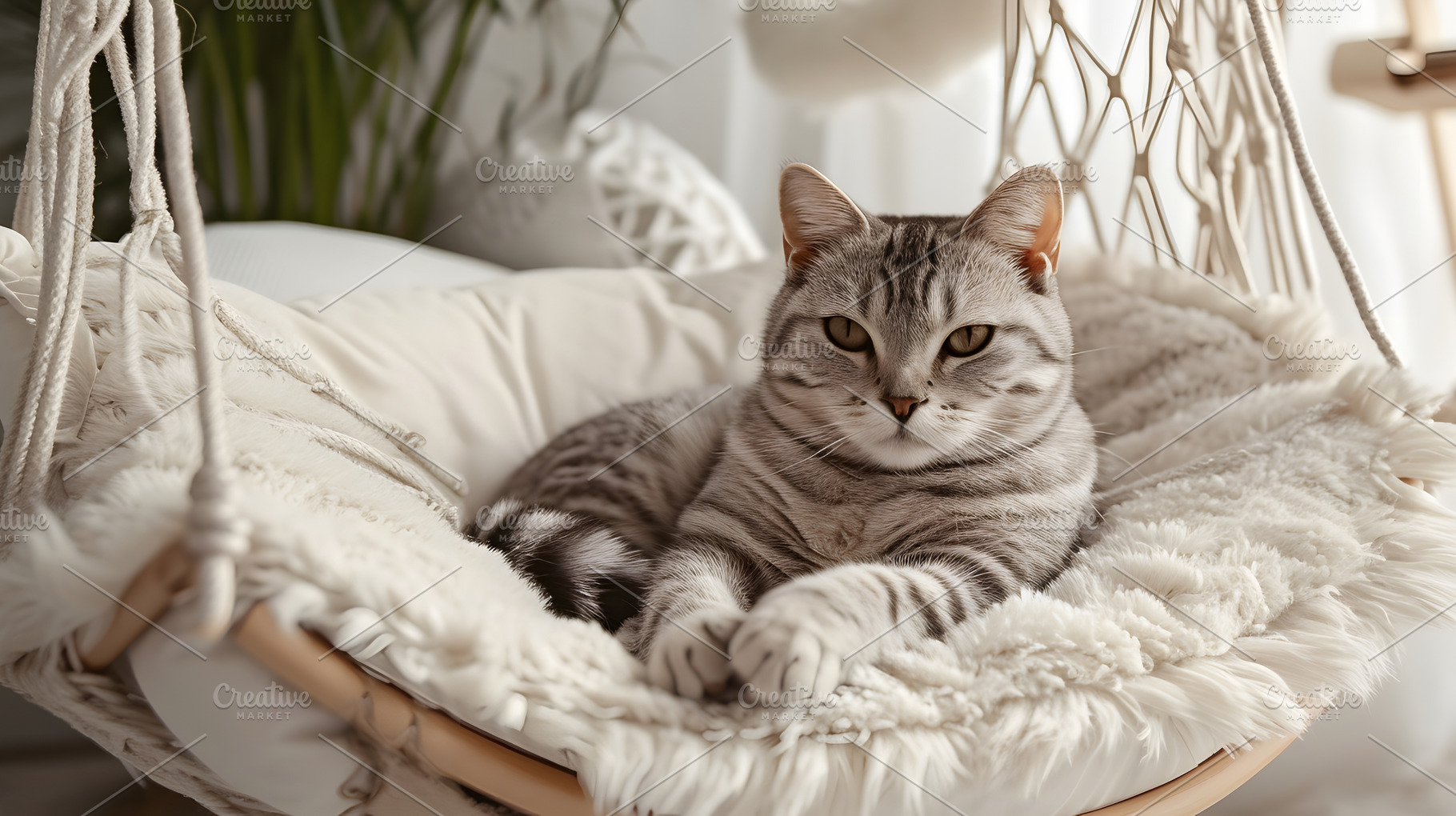 cat on a bed, an Animal Photo by OlgaPilnik