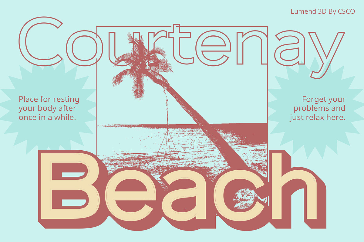 Lumend 3D, a Sans Serif Font by Craft Supply Co. (Photo 6 of 8)