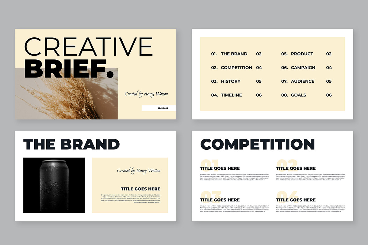 Creative Brief Presentation Layout, a Presentation Template by ContestDesign (Photo 2 of 5)