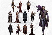 Obsidian Opera Characters Cliparts, a Person Illustration by ThatsDesignArt (Thumbnail 10 of 13)