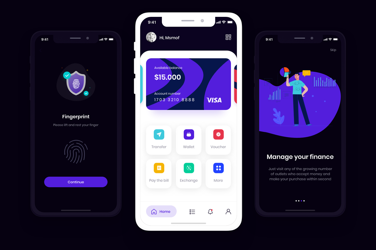 MOLLET - Wallet app UI Kit, an App Template by Bymsmof (Photo 6 of 7)