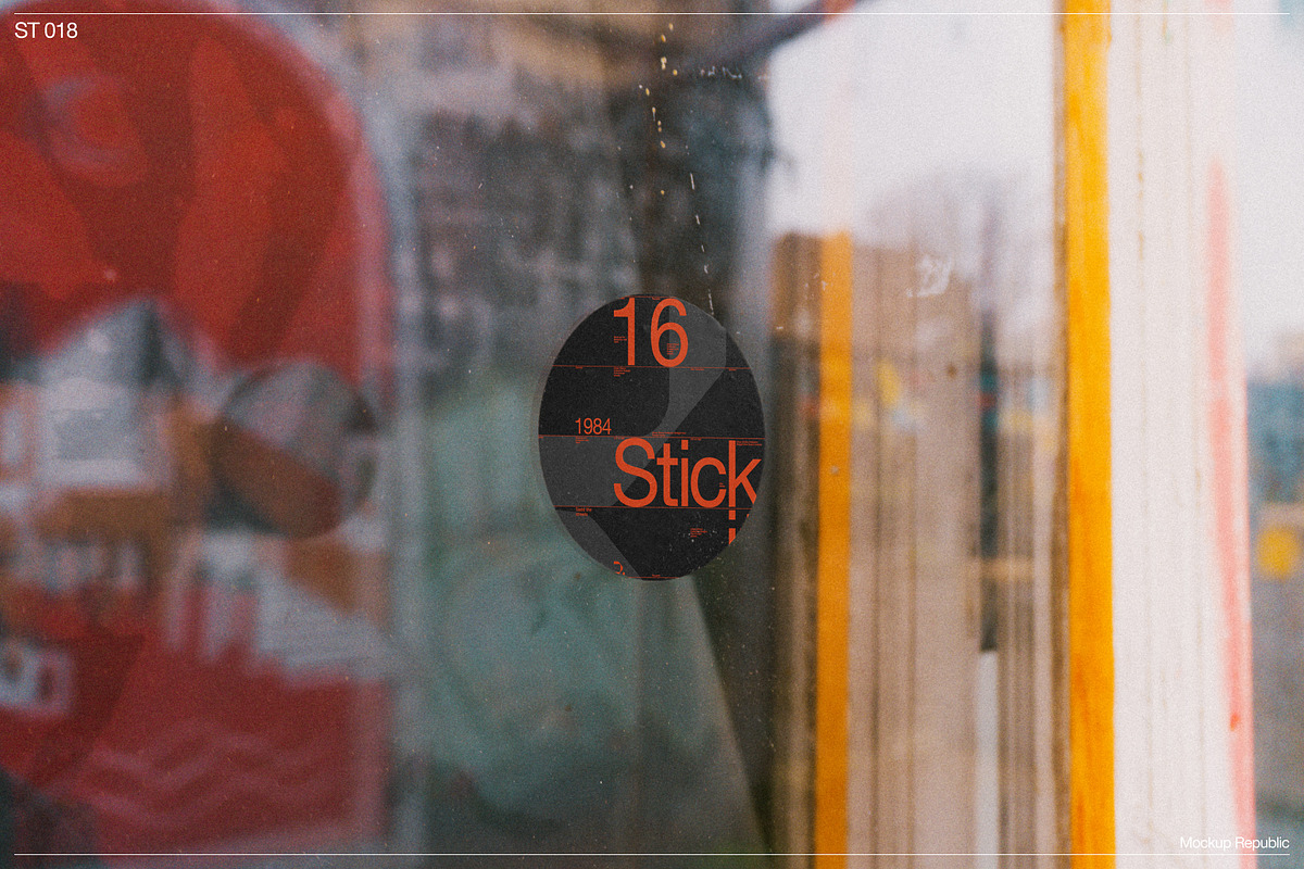 Sticker Mockup 018, a Merchandise Mockup by Burmess (Photo 3 of 3)
