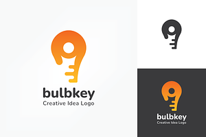 Bulb Key Idea Logo
