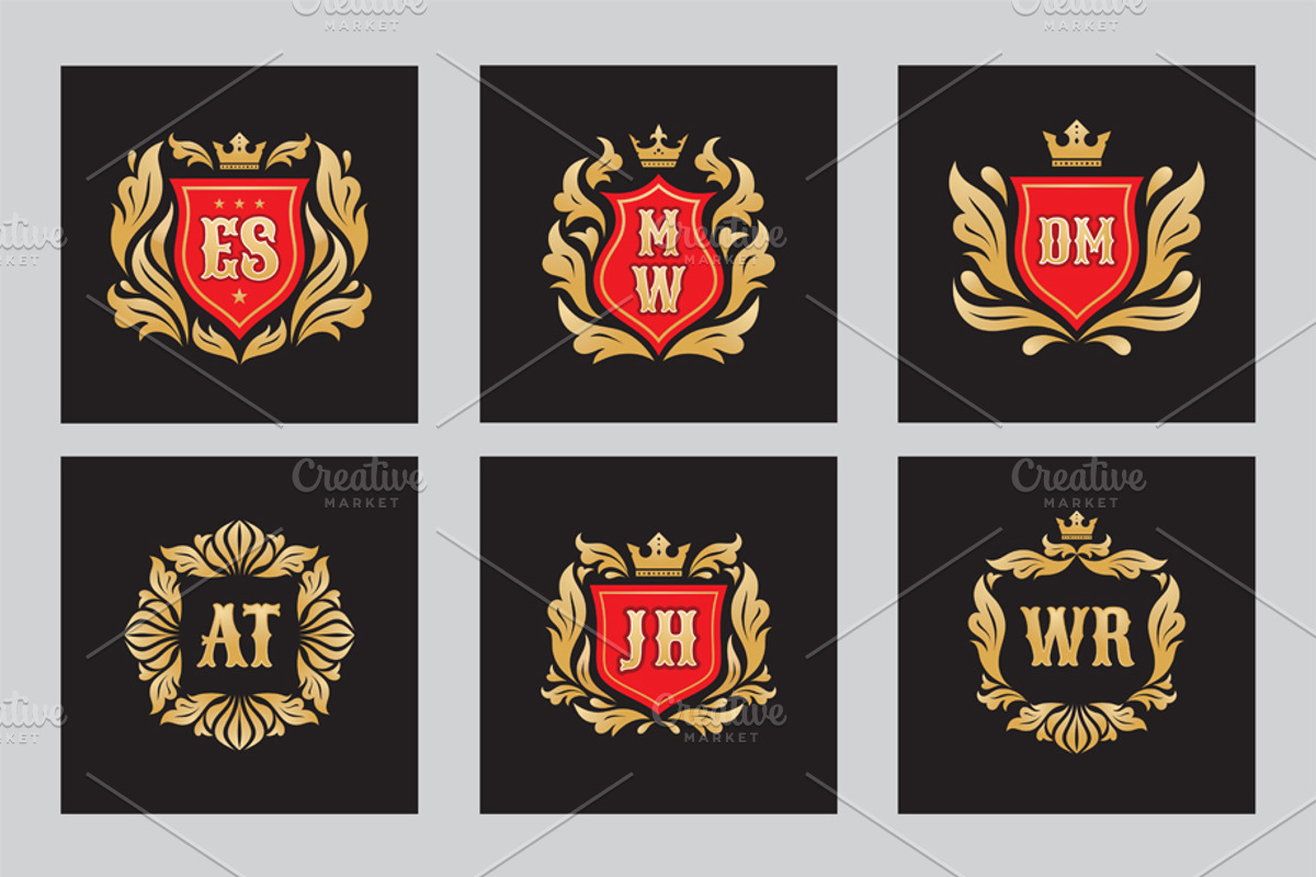 Monogram Initial Letters Logo Set, a Branding & Logo Template by serkorkin