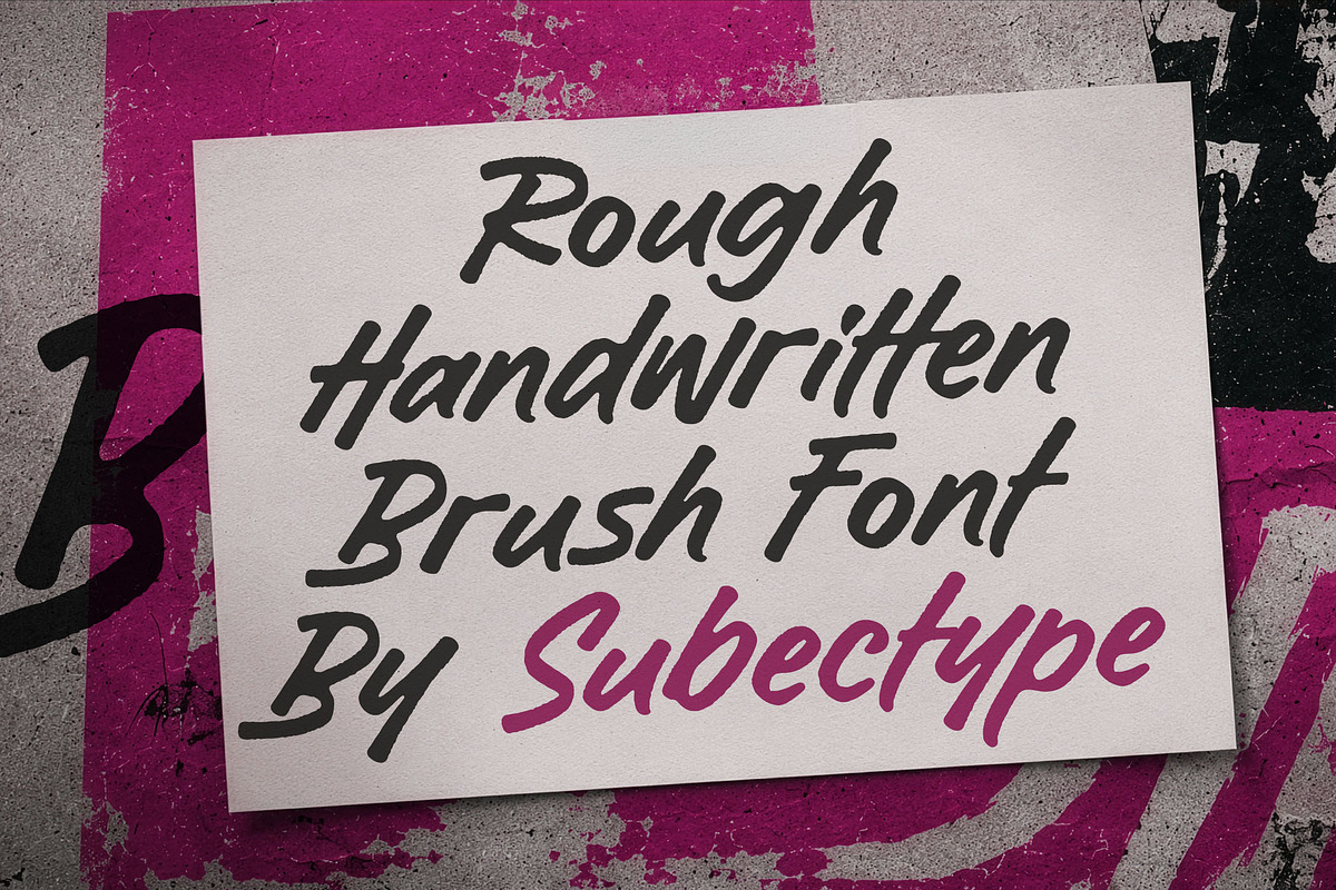 Blackdaws - Rough Handwritten Font, a Handwritten Font by Subectype Studio (Photo 2 of 12)