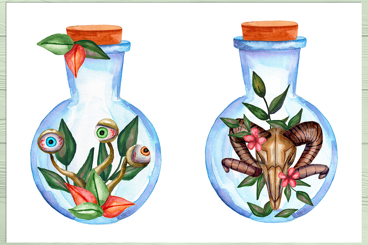 Magic, witchcraft, and Halloween, an Education Illustration by Olha's watercolor (Photo 15 of 19)
