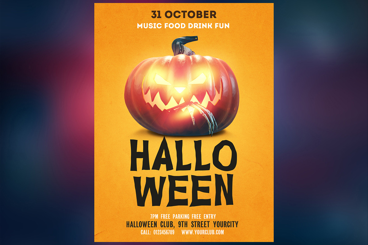 Halloween Party Collection, a Flyer Template by PSD Market (Photo 8 of 10)