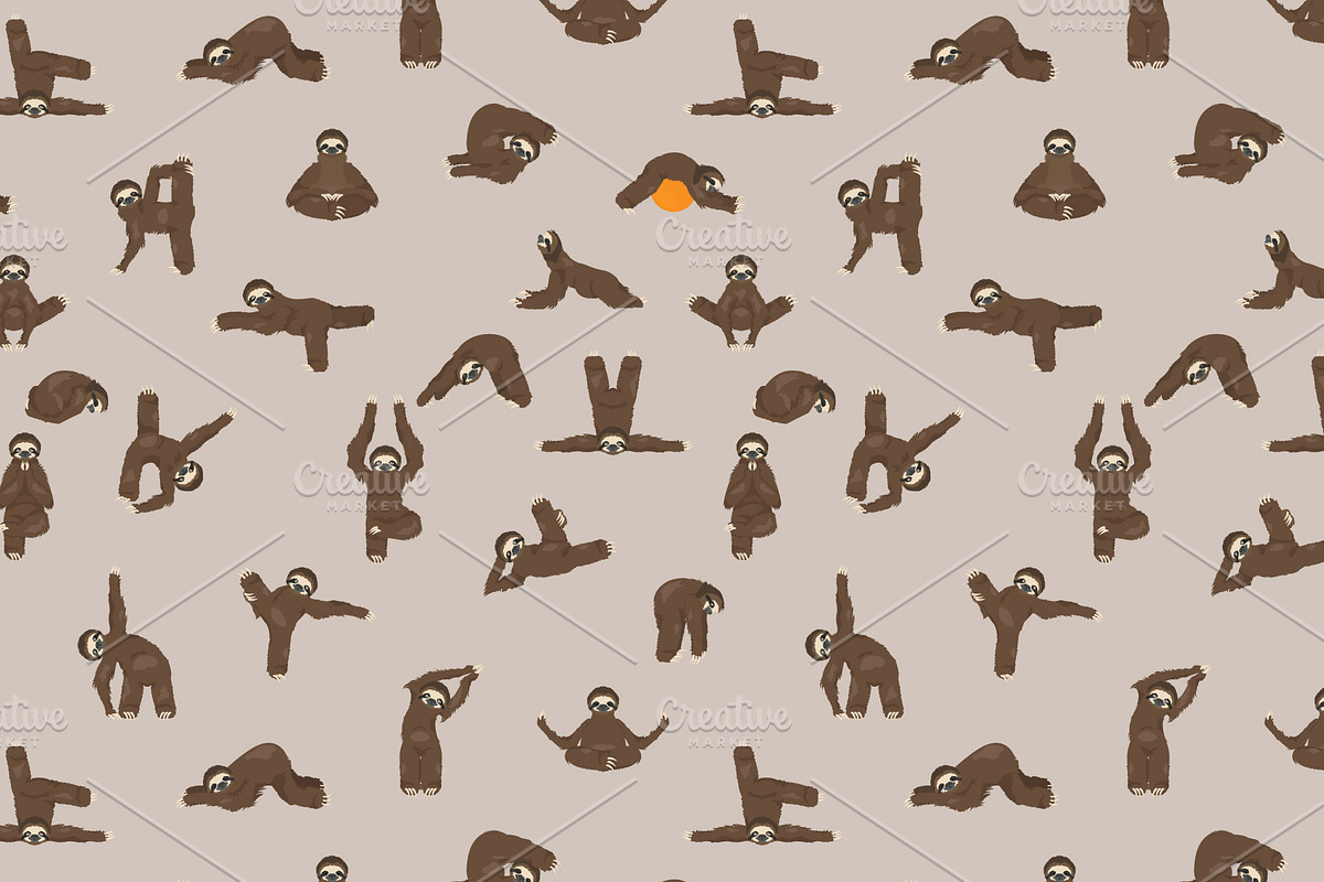 Yoga Sloth, an Animal Illustration by pet design shop (Photo 7 of 8)