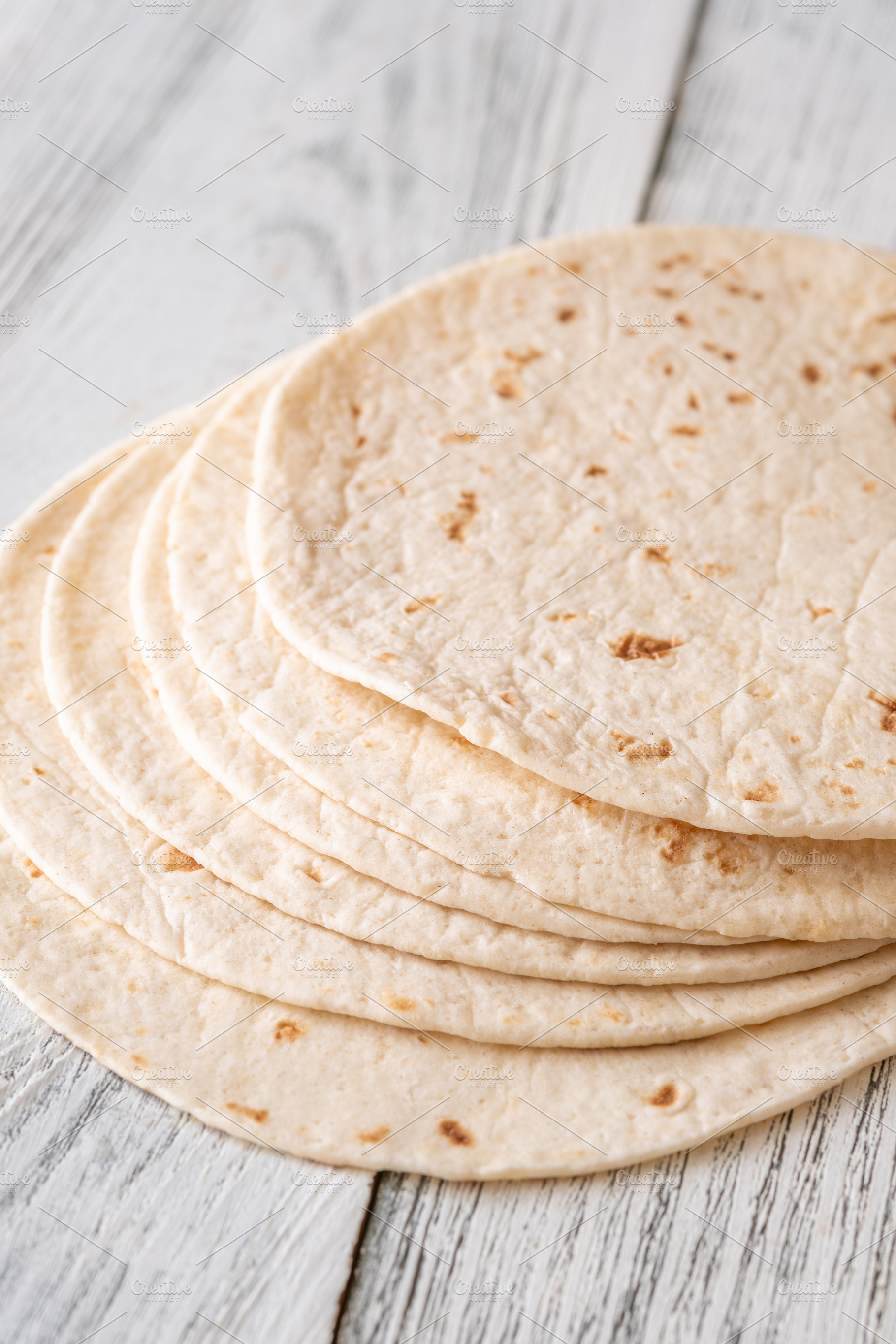 Stack of soft tortillas, a Food & Drink Photo by Alexander Prokopenko