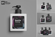 Square Pump Bottle Mockup, a Packaging Mockup by GraphicWindow (Thumbnail 1 of 6)