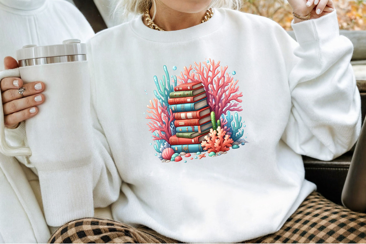 Undersea Reading Clipart, an Illustration by Sublimation Artist (Photo 4 of 6)