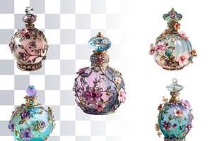 Fairycore Perfume Bottles 10 PNGs