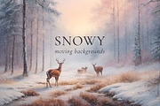 Merry Christmas Animated Snowy Scene, a Background Graphic by by creative paper (Thumbnail 4 of 11)