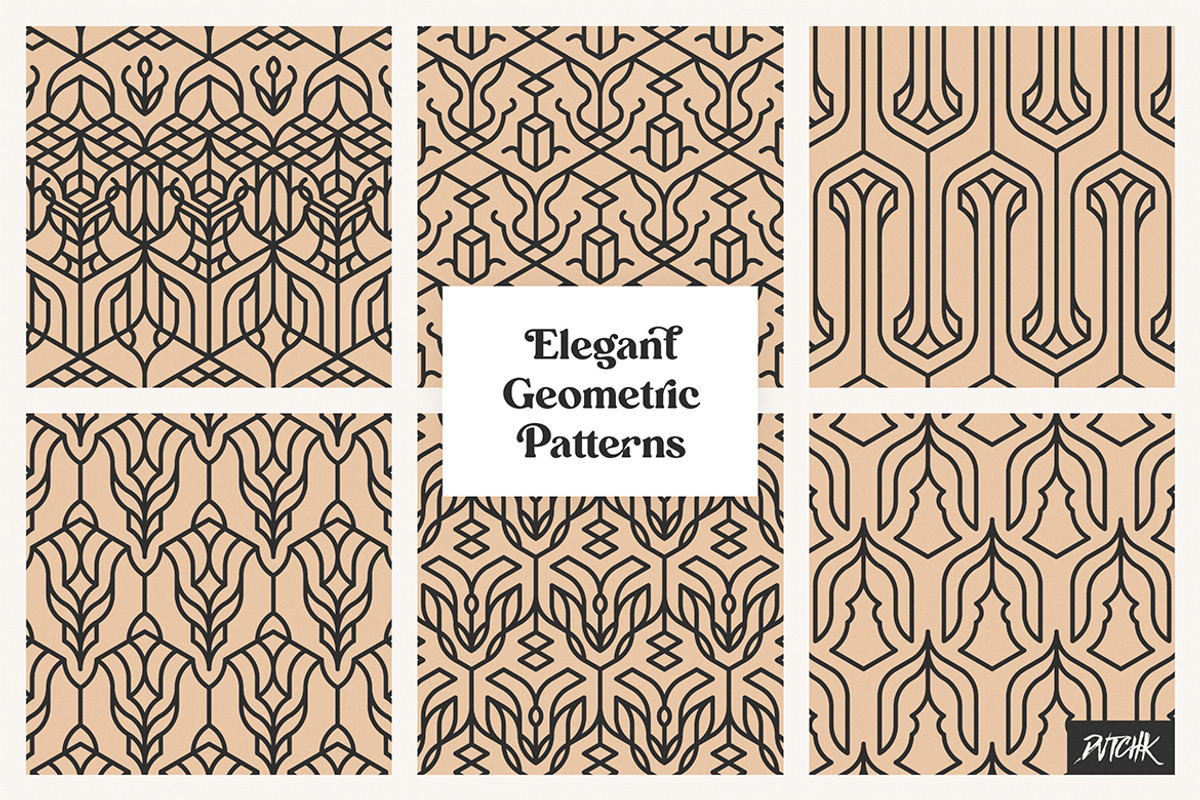 Elegant Geometric Patterns | V 09, a Pattern Graphic by dvtchk (Photo 5 of 5)