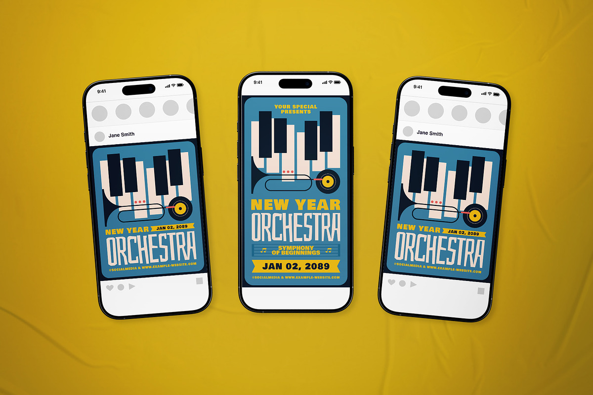 New Year Orchestra Flyer Set, a Flyer Template by The Good Store (Photo 2 of 2)