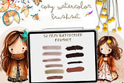87 COZY PROCREATE WATERCOLOR BRUSHES, a Brush Add-On by Warm Cozy Cottage (Thumbnail 11 of 13)