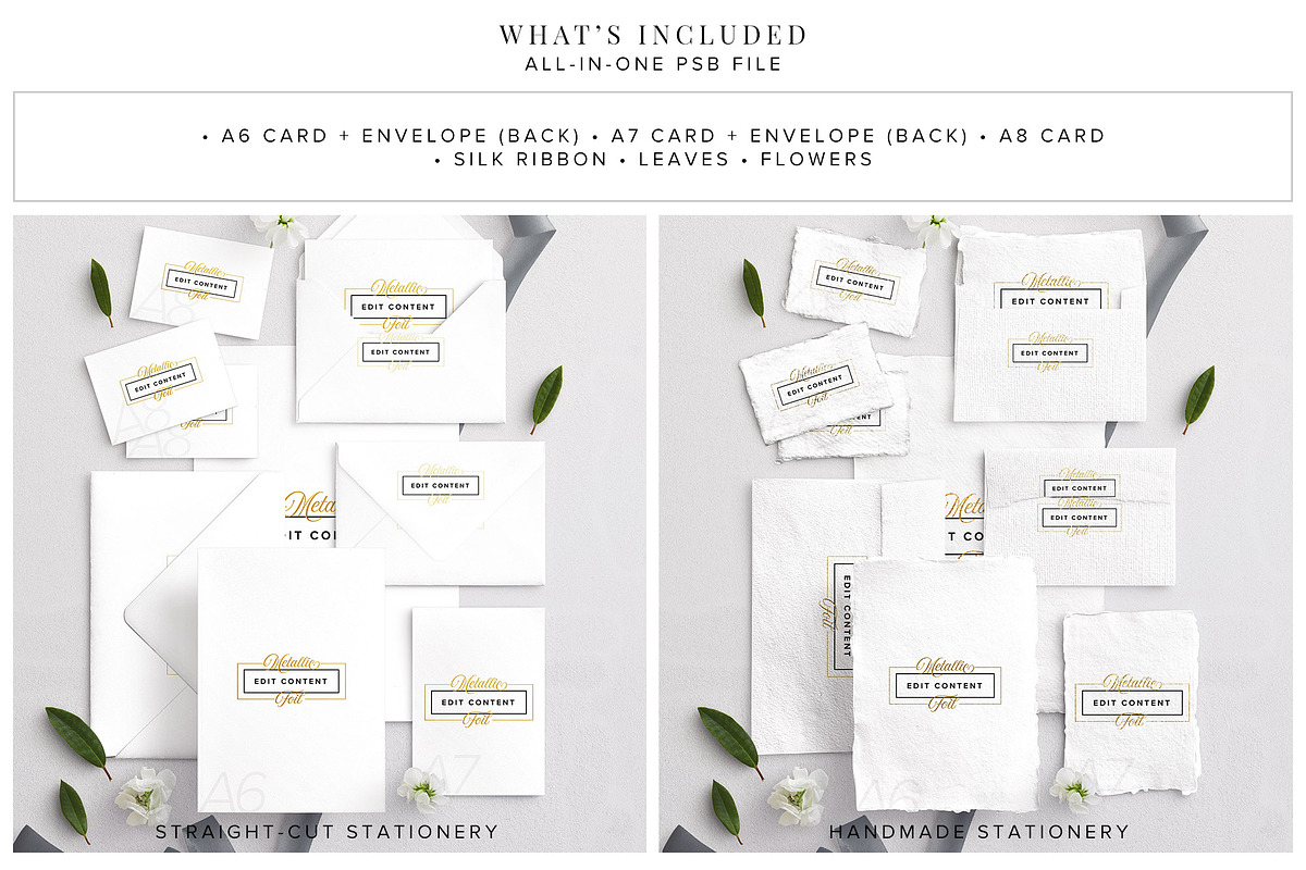 Wedding Invitation Suite Mockup, a Print Template by Custom Scene (Photo 2 of 7)