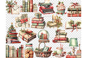 Holiday Reading Clipart, a Seasonal Illustration by GlamArtZhanna (Thumbnail 4 of 5)
