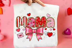 Valentine Mama Coquette Png, a Seasonal Illustration by Rose Art
