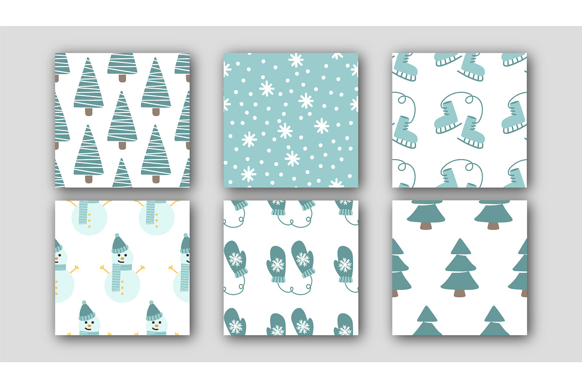 Winter and Christmas Seamless Patter, a Pattern Graphic by fancykeith (Photo 2 of 4)