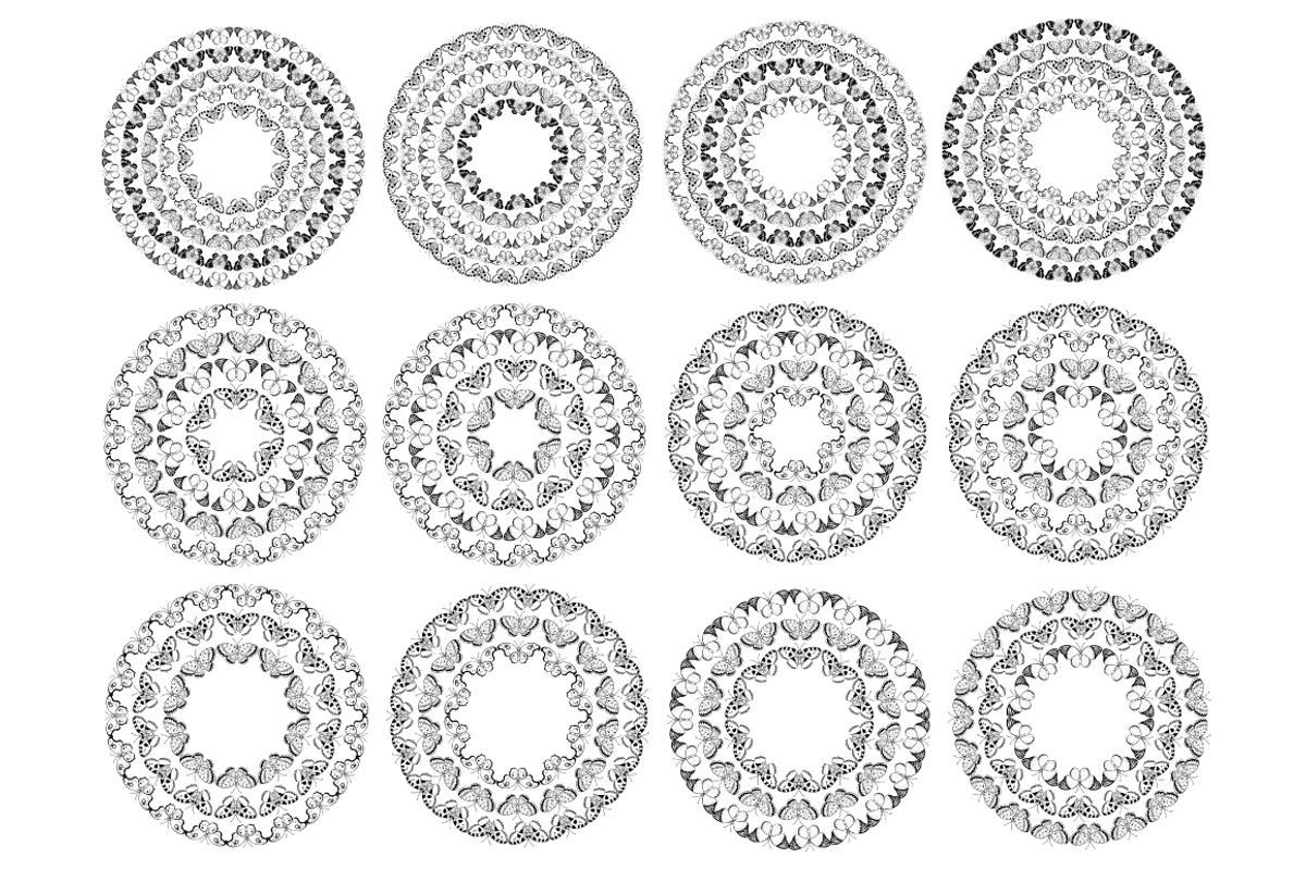 Butterflies pattern brushes set, a Brush Add-On by Floralis (Photo 2 of 5)