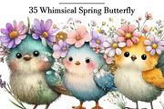 Whimsical Spring Butterfly Clipart, an Illustration by DreamArtGraphic (Thumbnail 1 of 5)