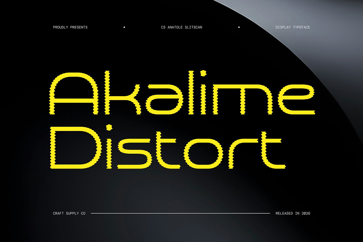 Akalime Distort, a Sans Serif Font by Craft Supply Co. (Photo 1 of 8)