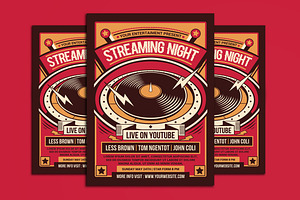 Live Music Streaming Concert Flyer