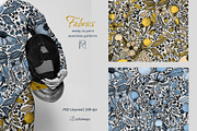 Endless Garden Yellow & Blue Pattern, a Pattern Graphic by Marta & Livonka (Thumbnail 10 of 14)