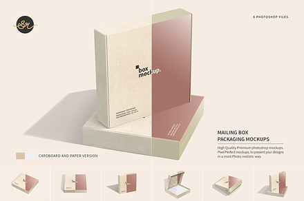 Mailing Box Packaging Mockups