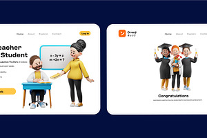Teacher 3D Character Pack, a Characters & Person 3D Model by orenjidesign