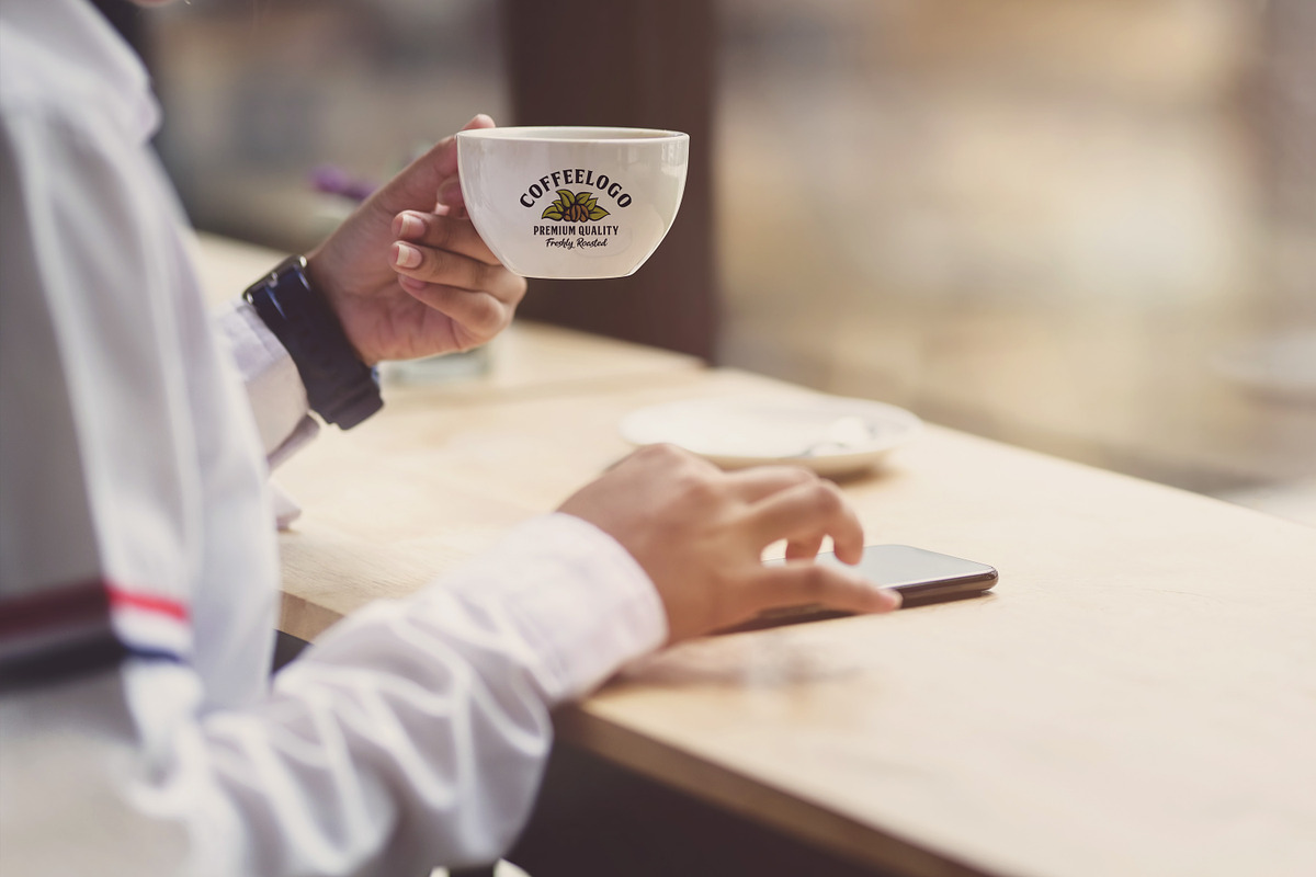 12 Coffee Mockup #7, a Cups & Container Mockup by Walentin (Photo 2 of 13)