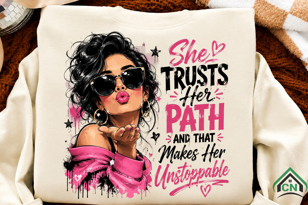 She Trusts Her Path png, a Seasonal Illustration by Craft Nest (Photo 2 of 5)