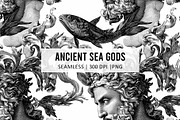 ANCIENT SEA GODS Seamless Pattern, a Pattern Graphic by AYAKA Studio Co. (Thumbnail 1 of 6)