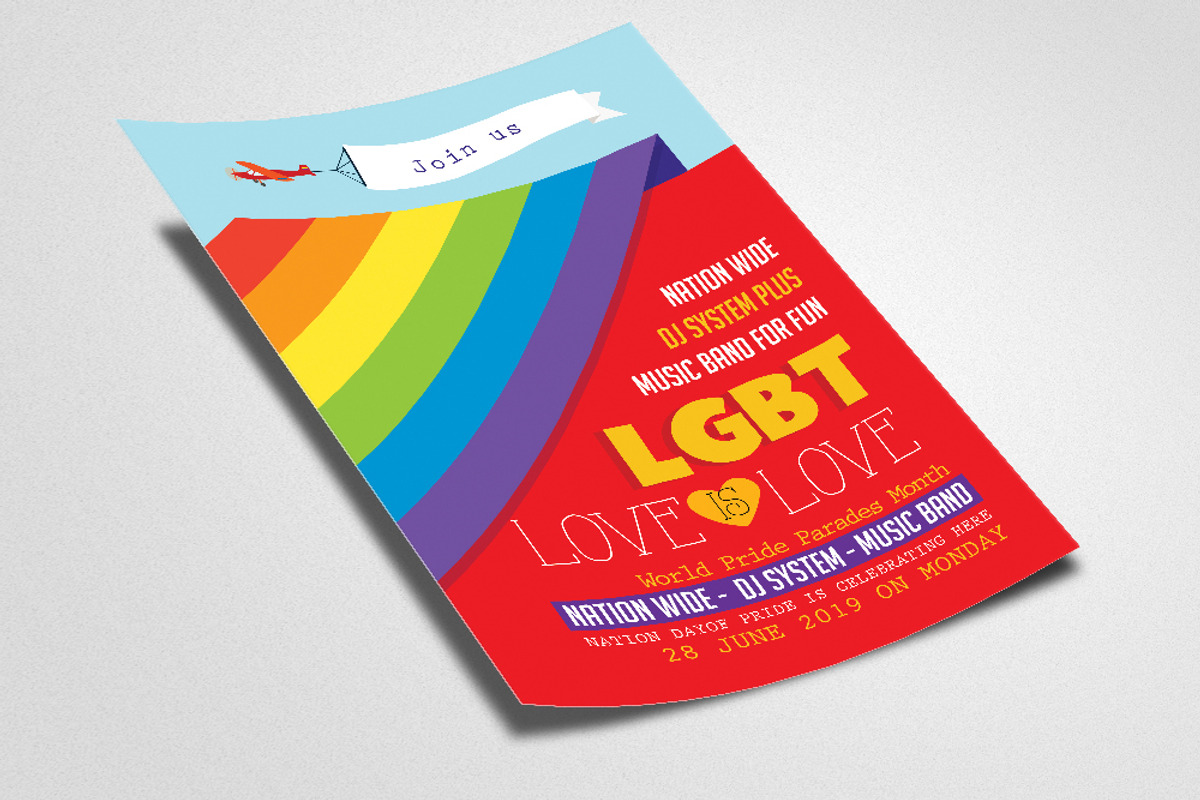 LGBT Flyer Template, a Flyer Template by Business Flyers